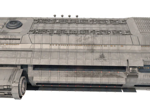 Star Cruiser Aion Highly Detailed SciFi Spaceship with PBR Materials 3D Model