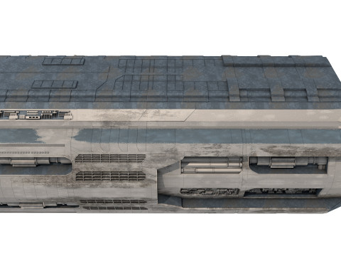 Star Cruiser Aion Highly Detailed SciFi Spaceship with PBR Materials Model 3D