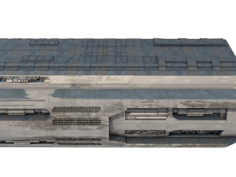 Star Cruiser Aion Highly Detailed SciFi Spaceship with PBR Materials 3D Model