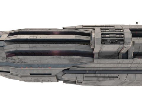 Star Cruiser Aion Highly Detailed SciFi Spaceship with PBR Materials Model 3D