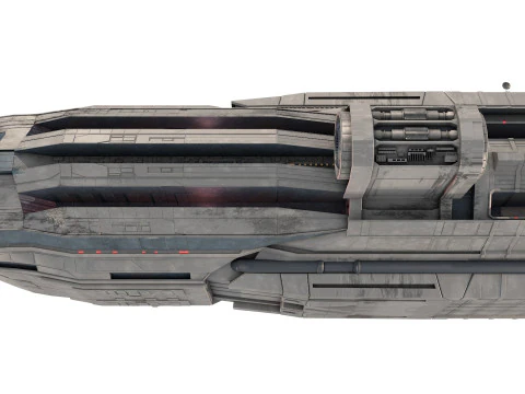Star Cruiser Aion Highly Detailed SciFi Spaceship with PBR Materials 3D Model