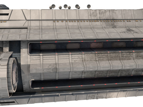 Star Cruiser Aion Highly Detailed SciFi Spaceship with PBR Materials Model 3D