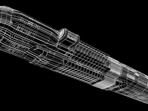 Star Cruiser Aion Highly Detailed SciFi Spaceship with PBR Materials 3D Model