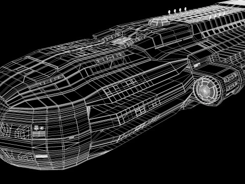 Star Cruiser Aion Highly Detailed SciFi Spaceship with PBR Materials 3D Model