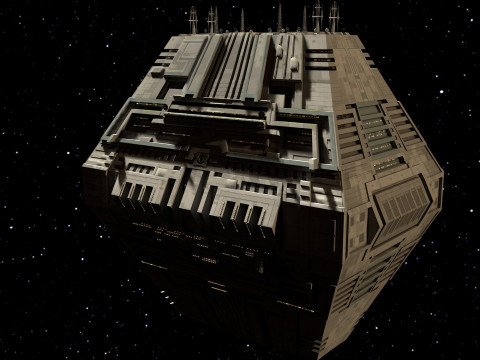 Space Station Port PBR textures 3D Модель