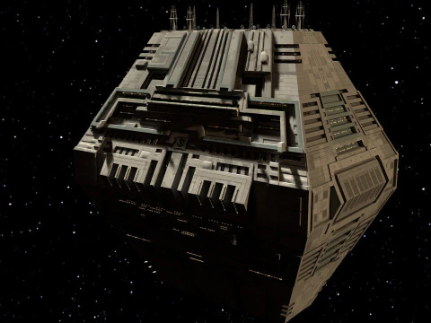Space Station Port PBR textures 3D Model
