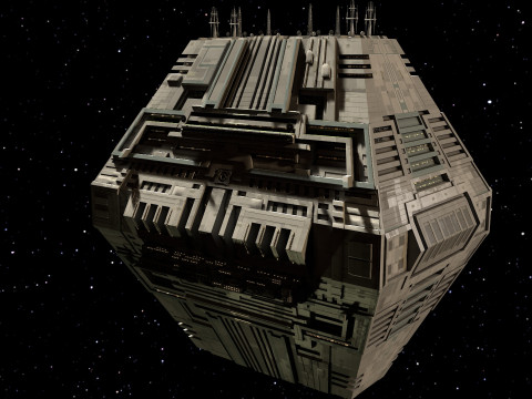 Space Station Port PBR textures 3D Модель