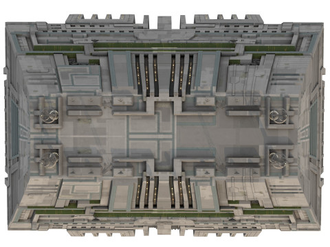 Space Station Port PBR textures 3D Модель