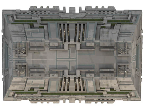 Space Station Port PBR textures 3D Model