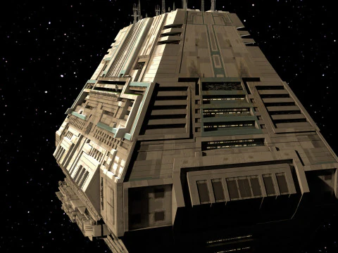 Space Station Port PBR textures 3D Model