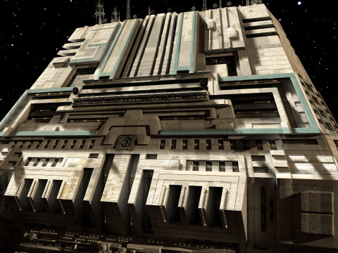 Space Station Port PBR textures 3D Модель
