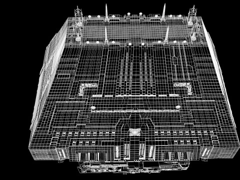 Space Station Port PBR textures 3D Model