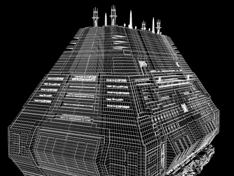 Space Station Port PBR textures 3D Model