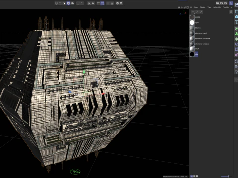 Space Station Port PBR textures 3D Model