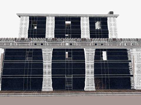 Modular preColumbian temple building with PBR textures 3D Модель