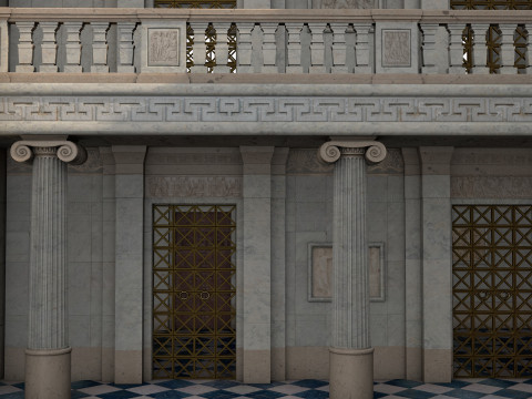 Greco-Roman palace Model 3D