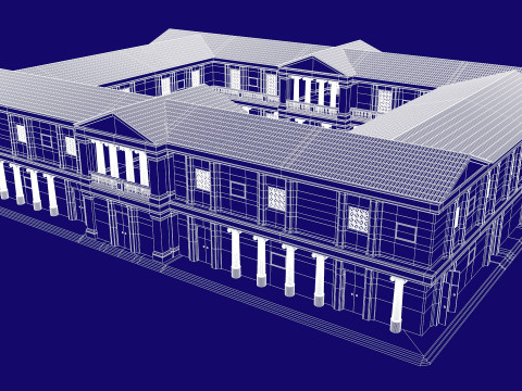 Greco-Roman palace Model 3D