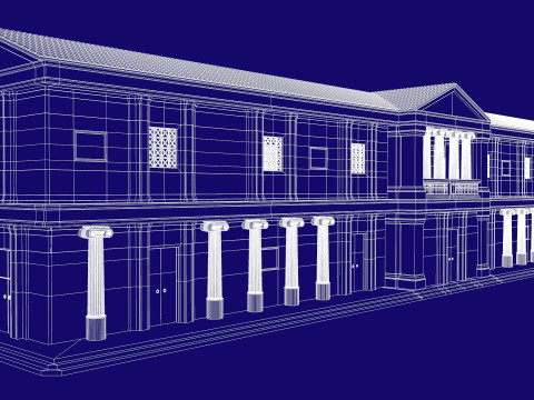 Greco-Roman palace Model 3D