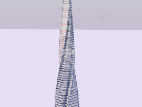 Futuristic skyscrapers downtown 3D Модель