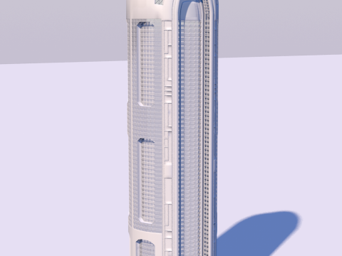 Futuristic skyscrapers downtown 3D Модель