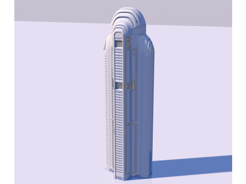 Futuristic skyscrapers downtown 3D Модель