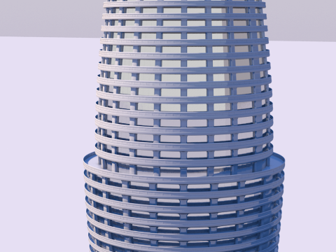 Futuristic skyscrapers downtown 3D Модель