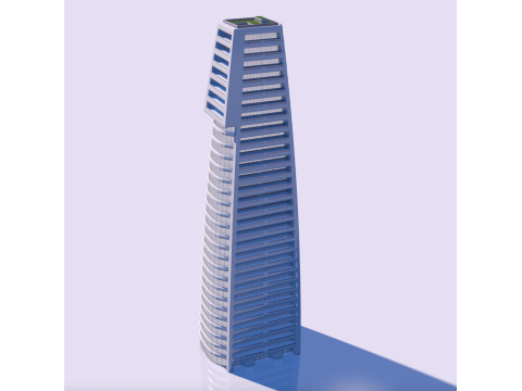 Futuristic skyscrapers downtown 3D Модель