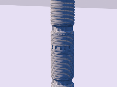 Futuristic skyscrapers downtown 3D Модель