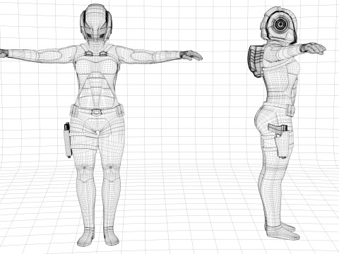 Sentinel Armor sci-fi 3D Модель