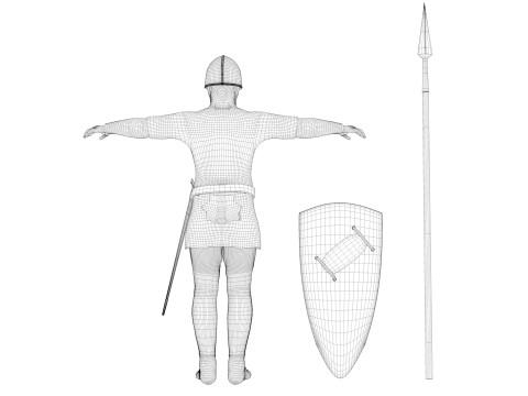 Medieval fantasy soldier model 3D 模型