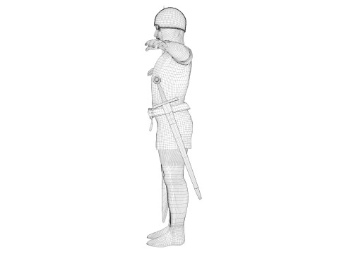 Medieval fantasy soldier model 3D 模型