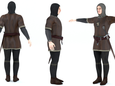 Medieval fantasy soldier model 3D 模型
