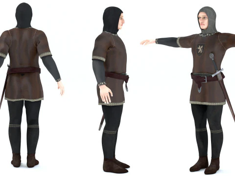 Medieval fantasy soldier model 3D Model