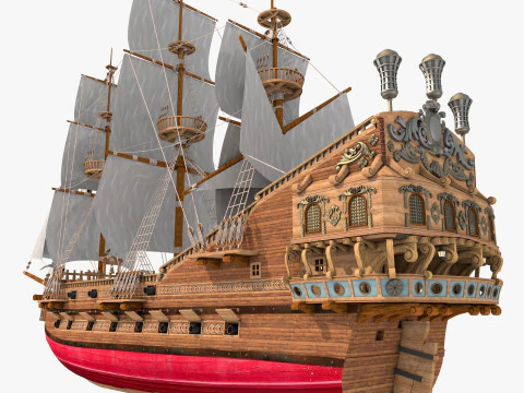 ガレオンモデル 3Dモデル