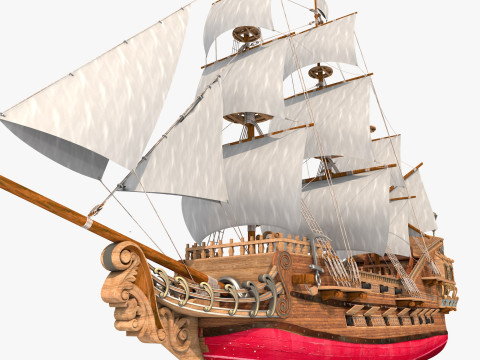Galeon model Model 3D