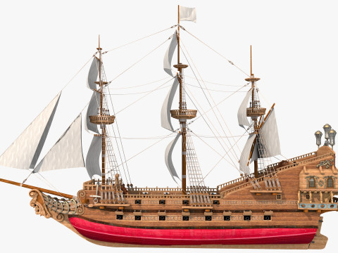 Galeon model Model 3D
