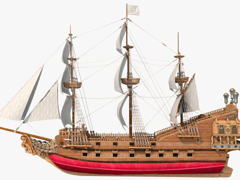 Galeon model 3D Model