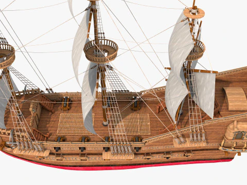 Galeon model 3D Model