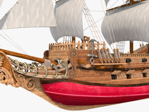 Galeon model Model 3D