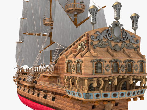 Galeon model Model 3D