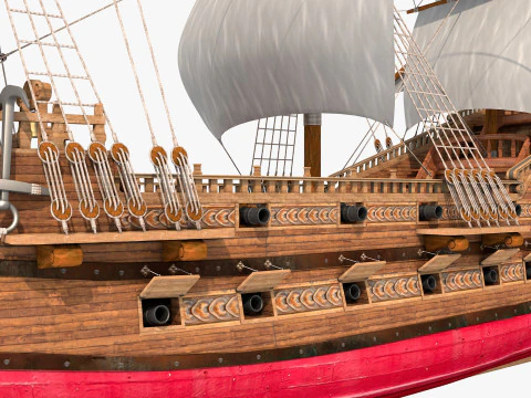 Galeon model 3D Model