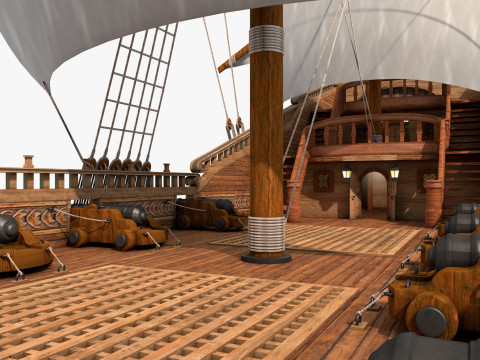 Galeon model Model 3D