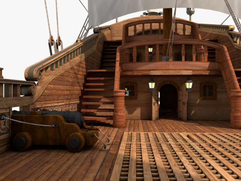 Galeon model Model 3D