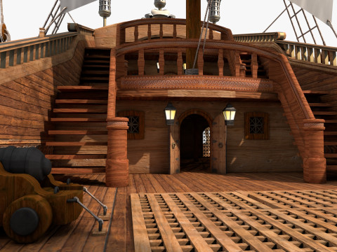 Galeon model Model 3D