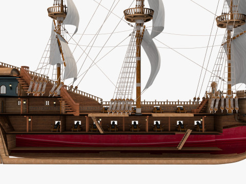 Galeon model Model 3D