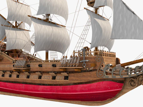 Galeon model 3D Model