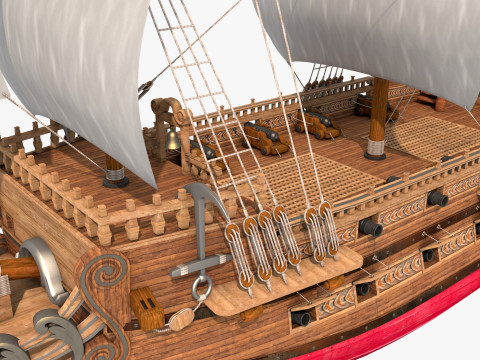 Galeon model Model 3D