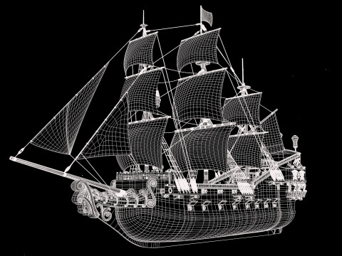 Galeon model Model 3D