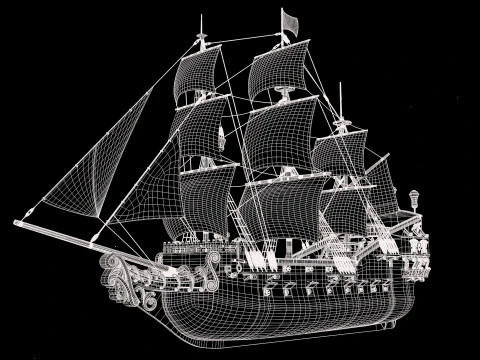 Galeon model 3D Model