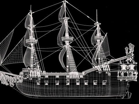 Galeon model 3D Model
